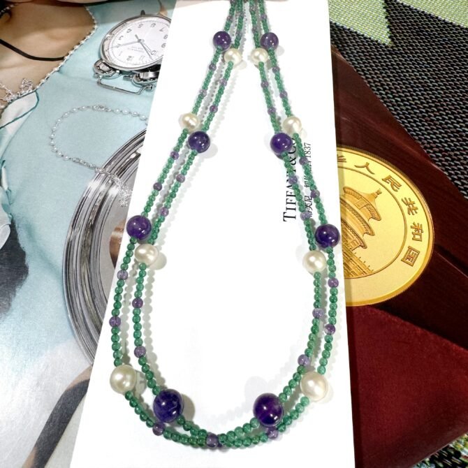 XL32 Long-length starry design natural pearl necklace - Image 2