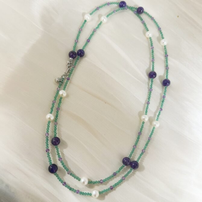XL32 Long-length starry design natural pearl necklace - Image 5
