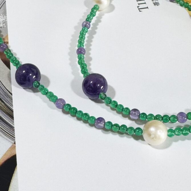 XL32 Long-length starry design natural pearl necklace - Image 3